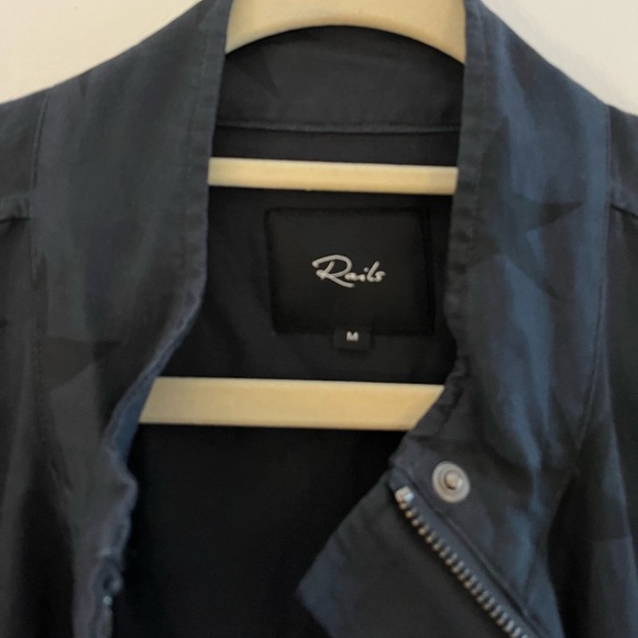 Rails Collins Navy Star Military Jacket Size M - Picture 3 of 4